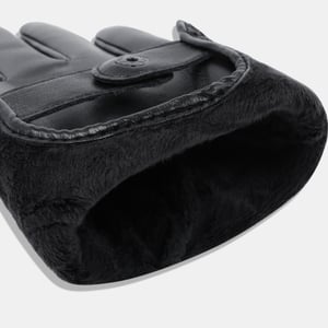 1 paire de gants pour femmes en PU ajourés de couleur unie h5 Image4