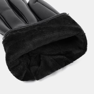 1 Paar Punk-Style Damenhandschuhe aus PU-Leder, einfarbig, mit Kette h5 Bild5