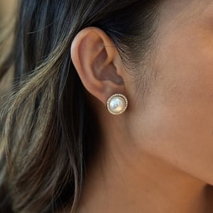 1 Pair Gorgeous Circle Stainless Steel Gold Color Women's Stud Earrings h5 Picture3