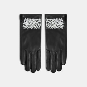 1 paire de gants élégants unis à perles pour femmes h5 Image2