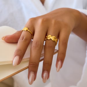 1 Piece Modern Heart Stainless Steel Gold Color Minimalist Rings h5 Picture6