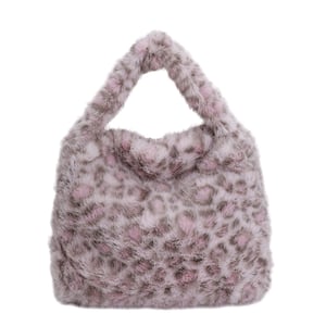 Sac à main vintage en fourrure à imprimé léopard pour femme (1 pièce) h5