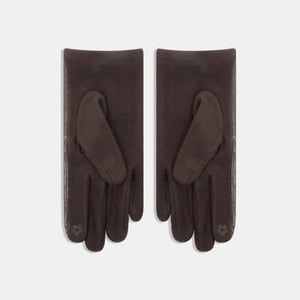 1 Paar einfarbige PU-Damenhandschuhe mit Schleife h5 Bild4