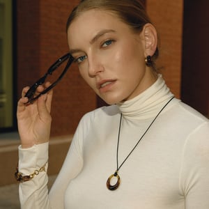 1 Piece Resin Circle Women's Long Necklaces h5 Picture3