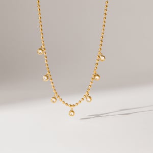 1 Piece Daily Droplet Stainless Steel Gold Color Zircon Women's Pendant Necklaces h5 Picture5