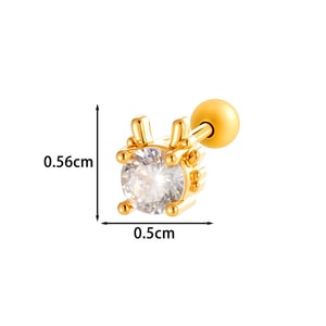Boucles d'oreilles papillon en cuivre et zircon pour femme (1 pièce) h5 Image2