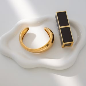 1 Piece Irregular Shape Stainless Steel Gold Color Women's Cuff Bracelets h5 Picture6