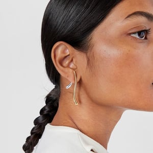 1 Pair Daily Gold&Silver Colors Stainless Steel Women's Stud Earrings h5 Picture4