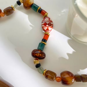 1 Parça Reçine Boncuklu Doğal Taş Boncuklu Kolye h5 Resim4