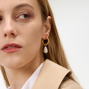 1 Pair Graceful Stainless Steel Gold Color Women's Drop Earrings h5 Picture4