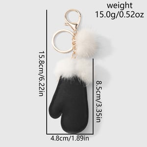 1 Piece Mini Plush Gloves Keychain h5 Picture2