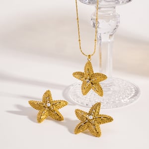 Ensembles de bijoux pour femmes en acier inoxydable Simple Series Casual Starfish h5 Image2