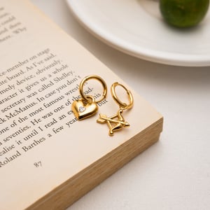 1 Pair Cupid's Arrow Stainless Steel Gold Color Women's Drop Earrings h5 Picture6