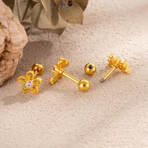 Boucles d'oreilles pendantes papillon brillantes en cuivre et zircon pour femme (1 pièce) h5 Image3