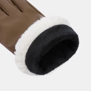 1 Paar einfarbige Damenhandschuhe aus PU-Plüsch h5 Bild5