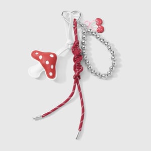 1 Piece Sweet Leather Mushroom & Cherry Bag Charm h5