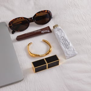 1 Piece Curving Annular Stainless Steel Gold Color Women's Cuff Bracelets h5 Picture6