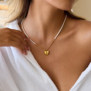 1 Piece Delicate Heart Stainless Steel Gold Color Women's Pendant Necklaces h5 Picture6