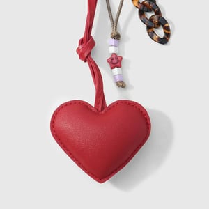 1 Piece Sweet Leather Heart Leopard Chain Bag Charm h5 Picture5
