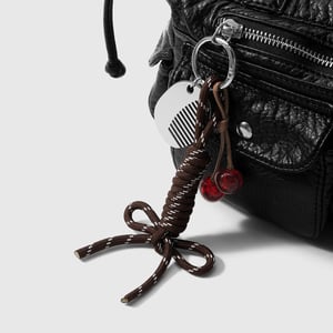 1 Piece Retro Bow Knot Cherry Bag Charm h5 Picture4