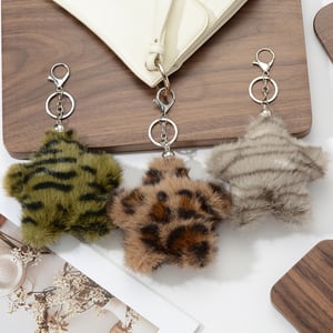 1 Piece Retro Leopard Print Flower Bag Charm h5 Picture4