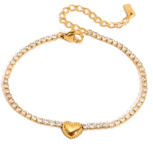1 Piece Shining Bow Knot Stainless Steel Gold Color Women's Charm Bracelets h5