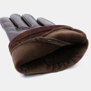 1 paire de gants pour femmes en PU de couleur unie h5 Image4