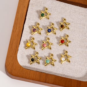 Pendentif femme en acier inoxydable ajouré de forme irrégulière à faire soi-même (1 pièce) h5 Image3