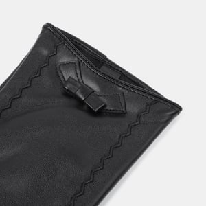 1 Paar einfarbige PU-Damenhandschuhe mit Schleife h5 Bild3