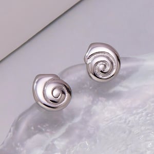 1 Çift Vortex Paslanmaz Çelik Altın Rengi Kadın Küpe h5 Resim5