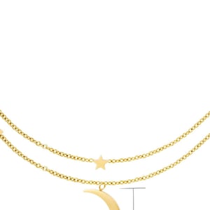 Double necklace moon and stars h5 Picture4