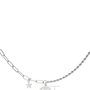 Stainless steel necklace smiley and star h5 Picture5