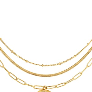 Layered necklace with moon h5 Picture3