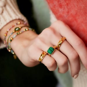 Stainless steel ring square stone h5 Picture3