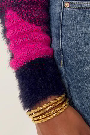 Weicher karierter Pullover Fuchsia S/M h5 Bild8