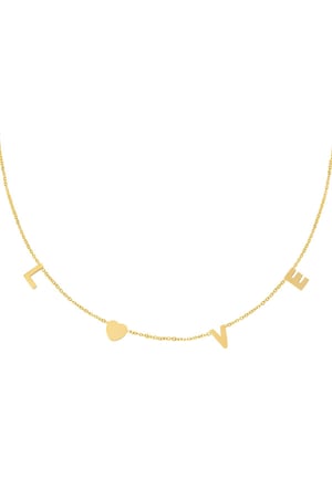 Kolye Aşk Mektupları Gold Stainless Steel Standard h5