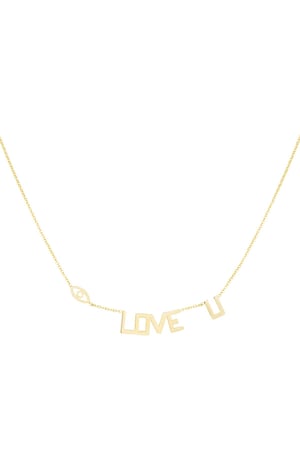 Kette Love U Goldfarbe Edelstahl h5 