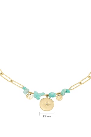 Necklace Celeste Green Stainless Steel h5 Picture5