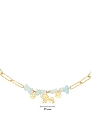 Collier King Of The Jungle Bleu Acier inoxydable h5 Image3