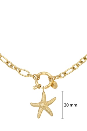 Halskette Starfish Goldfarbe Edelstahl h5 Bild2