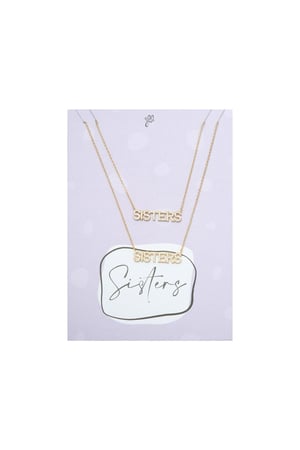 Necklace Sisters Set Gold Color Copper h5