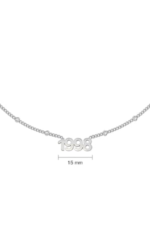 Collier Year 1998 Argenté Acier inoxydable h5 Image2