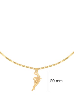 Necklace Gun Gold Color Copper h5 Picture2