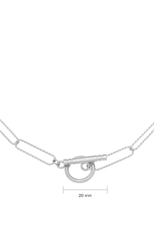 Ketting Airy Squares Zilver Stainless Steel h5 Afbeelding2