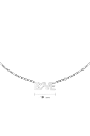 Ketting Dotted LOVE Zilver Stainless Steel h5 Afbeelding2