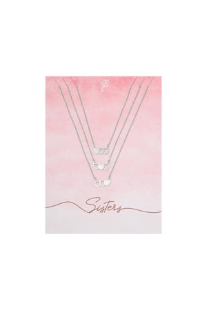 Necklace Three SisterS Gold Color Stainless Steel h5
