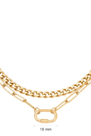 Collar Chains Two In One Color dorado Acero inoxidable h5 Imagen2