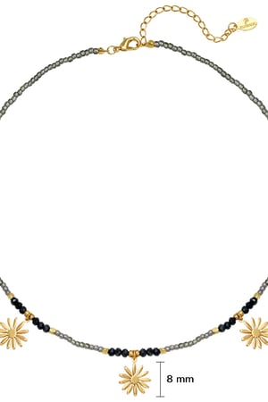 Halskette Daisies For You Grau Kupfer h5 Bild2