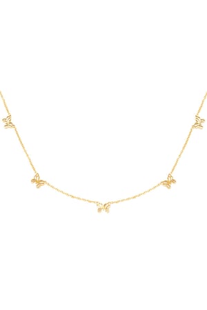 Collana Piccole Farfalle Silver Color Stainless Steel h5