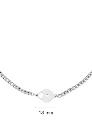 Halskette Locked Heart Silber Edelstahl h5 Bild2